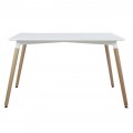 ΤΡΑΠΕΖΙ MINIMAL HM008.01 ΛΕΥΚΟ MDF, ΞΥΛΙΝΑ ΠΟΔΙΑ ΟΞΙΑ, 120Χ80X73Υ ΕΚ.