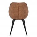 ΠΟΛΥΘΡΟΝΑ MANDO HM8006.03 ΜΕ ΚΑΦΕ NUBUCK ΥΦΑΣΜΑ 60x60x84 εκ.