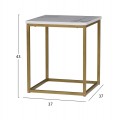ΖΙΓΚΟΝ GRELAY 2 ΤΕΜ MDF ΟΨΗ ΜΑΡΜΑΡΟΥ & ΜΕΤΑΛΛΟ HM8762.11 45Χ45Χ50εκ. & 37Χ37Χ43 εκ.