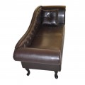 ΑΝΑΚΛΙΝΔΡΟ T.CHESTERFIELD NIOVI HM3007.01 PU ΣΚ.ΚΑΦΕ-ΜΑΥΡΑ ΠΟΔΙΑ 190x61x84Yεκ.