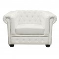 ΠΟΛΥΘΡΟΝΑ T.CHESTERFIELD POLINA HM3011.02 PU ΛΕΥΚΟ ΜΑΤ 110x90x73Y εκ.