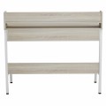 ΓΡΑΦΕΙΟ OLIVIER HM2129.01 ΜΕΛΑΜΙΝΗ ΣΕ SONAMA-ΛΕΥΚΟ-ΛΕΥΚΟΣ ΜΕΤΑΛΛΙΚΟΣ ΣΚΕΛΕΤΟΣ 104x48x89Υεκ