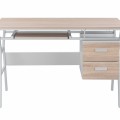 ΓΡΑΦΕΙΟ VITINO HM2130.01 ΜΕΛΑΜΙΝΗ-ΜΕΤΑΛΛΟ ΣΕ SONAMA-ΛΕΥΚΟ 120X60X76εκ.