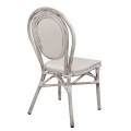 ΚΑΡΕΚΛΑ ΑΛΟΥΜΙΝΙΟΥ KASON BAMBOO LOOK ΠΑΤΙΝΑ ΓΚΡΙ ΜΕ TEXTLINE 45x57x88 εκ. HM5109