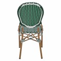ΚΑΡΕΚΛΑ ΑΛΟΥΜΙΝΙΟΥ BAMBOO LOOK ΜΕ WICKER ΠΡΑΣΙΝΟ ΛΕΥΚΟ HM5792.01 47x55x98 εκ.