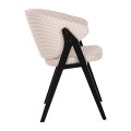 ΚΑΡΕΚΛΑ HANA HM9746.01 RUBBERWOOD ΣΕ ΜΑΥΡΟ ΧΡΩΜΑ-ΜΠΕΖ ΥΦΑΣΜΑ 55x60x84Yεκ.
