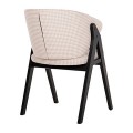 ΚΑΡΕΚΛΑ HANA HM9746.01 RUBBERWOOD ΣΕ ΜΑΥΡΟ ΧΡΩΜΑ-ΜΠΕΖ ΥΦΑΣΜΑ 55x60x84Yεκ.
